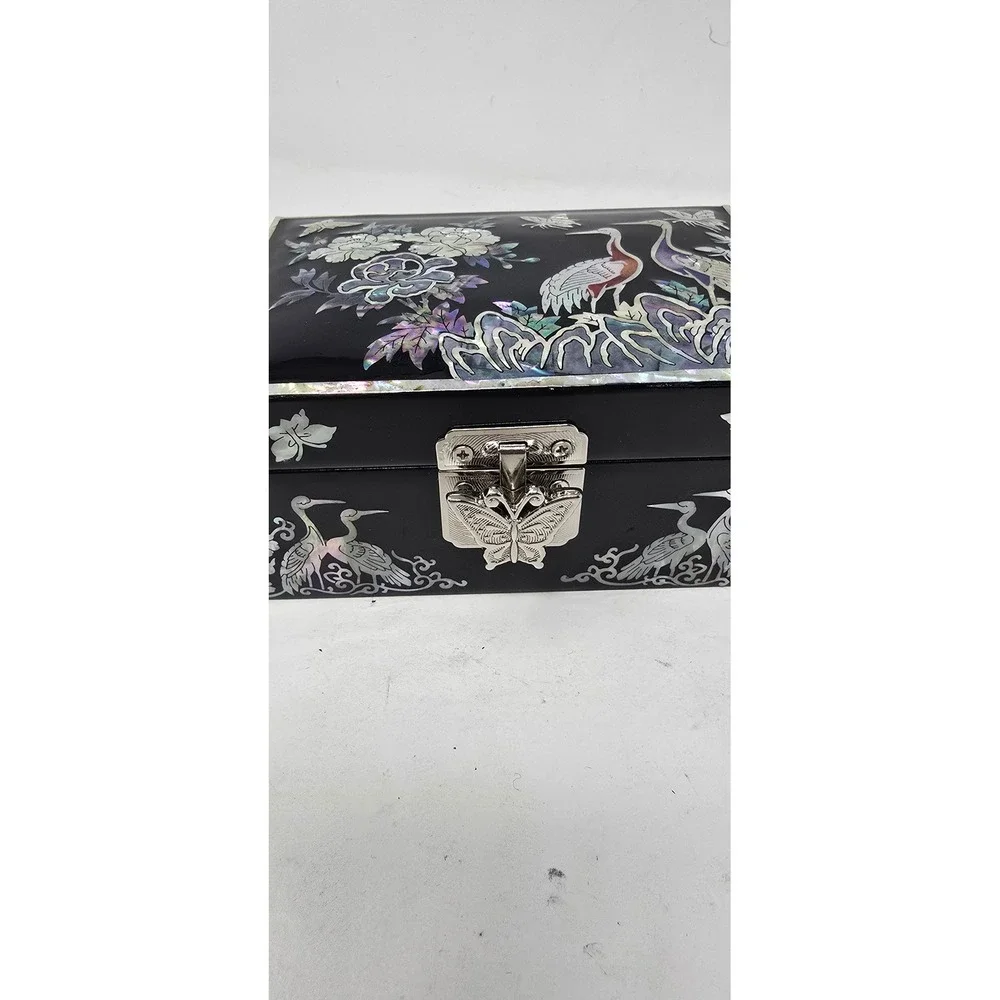 February Mountain Mother of Pearl Inlay jewelry box Korea wood trinket case
